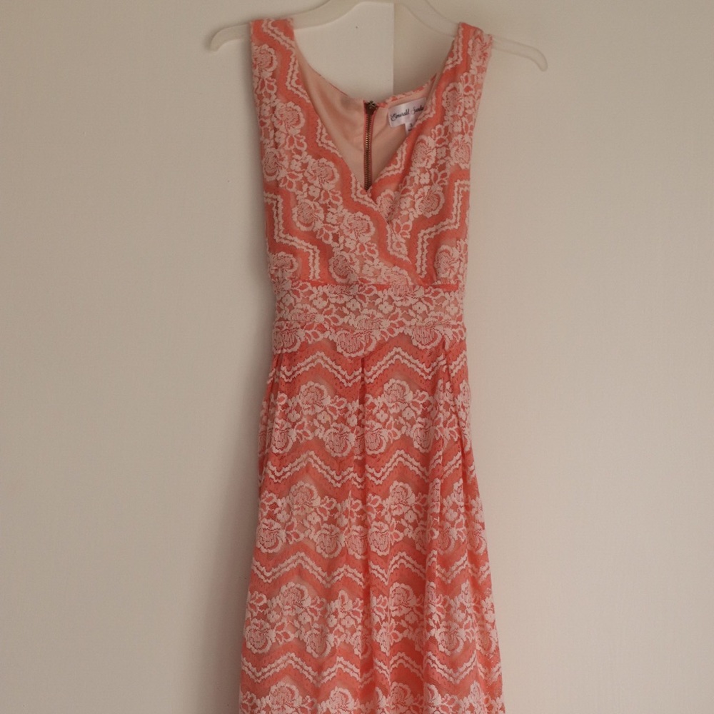 Coral Lace Dress